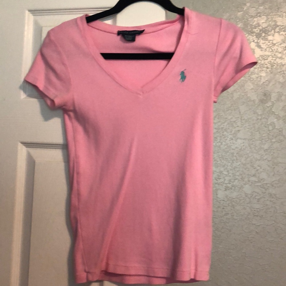 Bubble gum pink top Ralph lauren